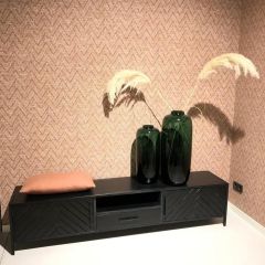 York tv-meubel - 200 cm - mangohout - zwart
