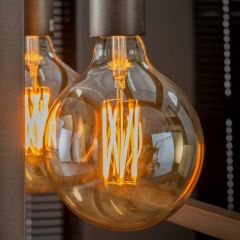 LED lamp gloeidraad bol 12,5 cm E27 amber