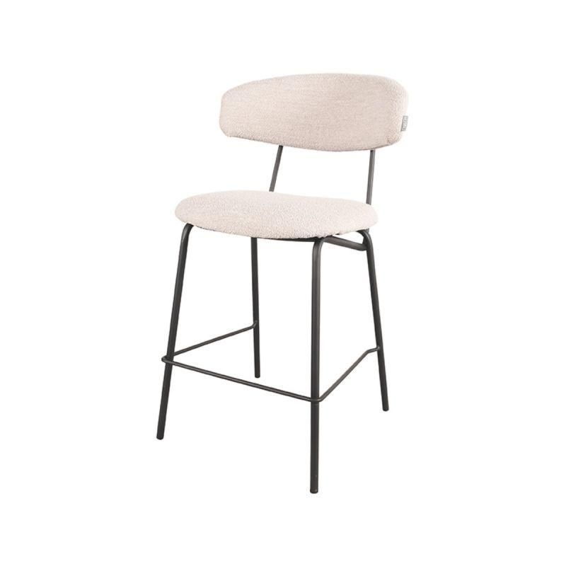 Zack barkruk 53x57x95cm bouclé naturel