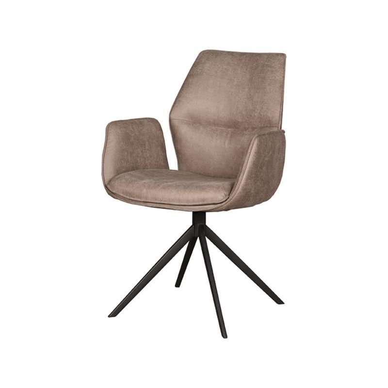 Mellow eetkamerstoel micro suede - taupe