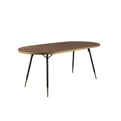 Lomma eettafel hout 200 cm - bruin/goud