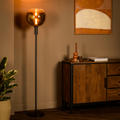 Justine vloerlamp 1L glas goud van het woonmerk Vurna