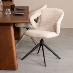 Zurich eetkamerstoel bouclé