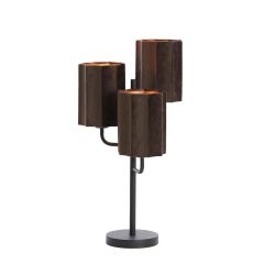 Edisa tafellamp 3L - velvet donkerbruin