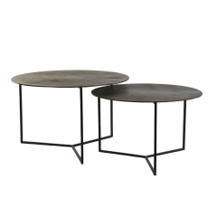 Socos salontafel olie bruin/mat zwart | set van 2