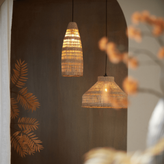 Latika hanglamp Ø20x52 cm naturel