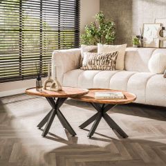 Tula organische salontafels - set van 2 - naturel