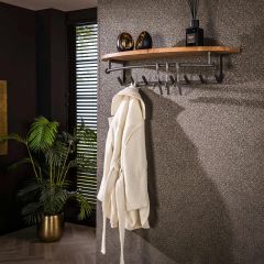 Leanne wandkapstok 8 haken hoedenplank - OUTLET B