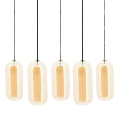 Shona cluster hanglamp rechthoek - amberkleurig