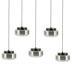 Pivot hanglamp rechthoek - grijs glas