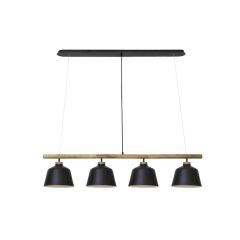 Banu hanglamp 4L - hout zwart