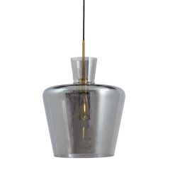 Myles hanglamp - smoke glas/antiek brons
