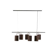 Edisa hanglamp 6L - velvet donker bruin