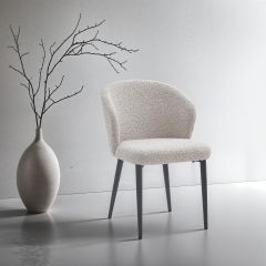 Laura eetkamerstoel bouclé