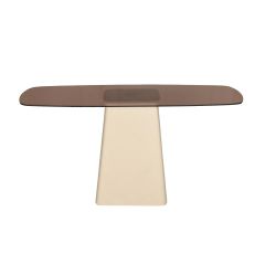 Brix sidetable marron 140 cm beige/walnoot