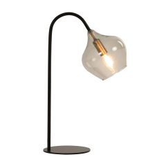 Rakel tafellamp 50cm mat zwart/smoke van het woonmerk Light & Living