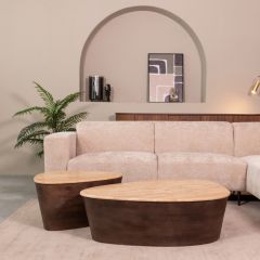 Ravi salontafel mangohout 70x50x37 cm - espresso
