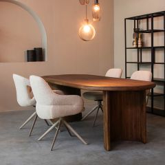 Vito eettafel 240x100 cm mangohout espresso