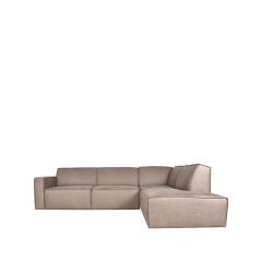 Bank Kay 2,5-zits suede + ottomane - taupe
