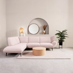 Pesaro 2,5-zitsbank ottoman links - naturel