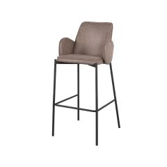 Joni barkruk 77 cm micro suède taupe