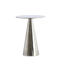 Leova bijzettafel ø39x51 cm - nikkel