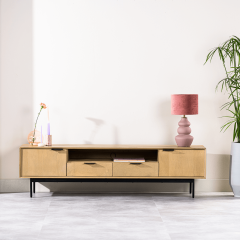 Kapur tv-meubel 170 cm mango naturel van het woonmerk Vurna