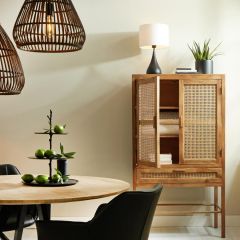 Nipas wandkast 90x45x160 cm - hout bruin
