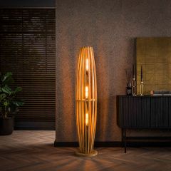 Stevie vloerlamp 3L orbit L - massief mango naturel