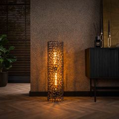 Boyd vloerlamp Ø25 cm weaver cylinder L - zwart nikkel