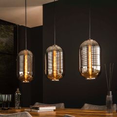 Celine hanglamp 3L - chrome glas