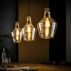 Amber hanglamp 3L kegel 