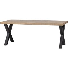 Combi-Tablo mango visgraat 200x90 cm + Alkmaar poot