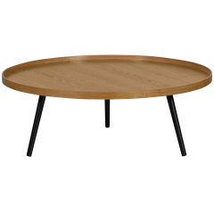 Mesa bijzettafel xxl hout 36xø100 cm - naturel