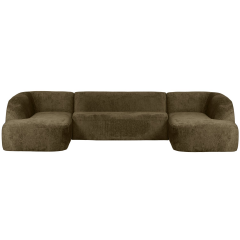 Sloping u-vorm bank velvet