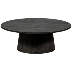 Maan salontafel mdf 35xø100  cm - donkerbruin