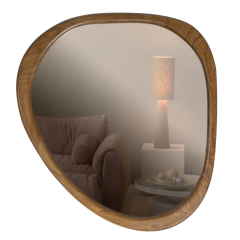 Leif spiegel hout 48x44 cm - naturel