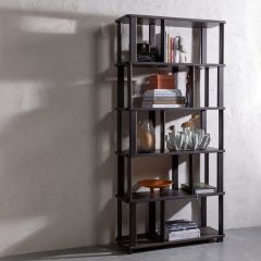 Riss boekenkast eikenhout 186x90 cm - bruin