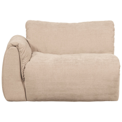 Baggy 1-zitsbank met arm links geweven chenille