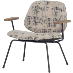 Aure fauteuil chenille - beige/zwart