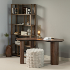 Sun organische sidetable/bureau recucled teak - bruin