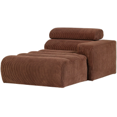 Novi chaise longue element arm rechts ribstof
