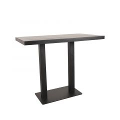 Restaurant/Bartafel 120x70x92 cm - straight edge - zwart
