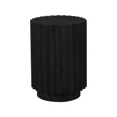 Novan bijzettafel mangohout 35 cm - zwart