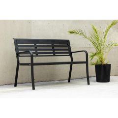 Layla tuinbank - 125 cm - zwart