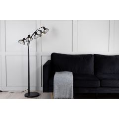 Malta vloerlamp - 5-lamps - zwart
