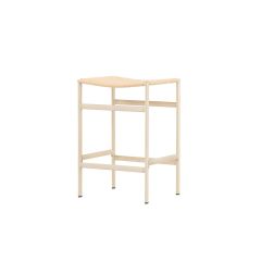 Polsty barkruk 63 cm - rattan - beige
