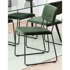 Nøra Novo eetkamerstoel | zwart metaal onderstel | stof Vic