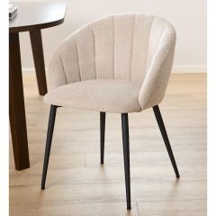 Yaro armstoel | zwart metaal onderstel | stof Caso