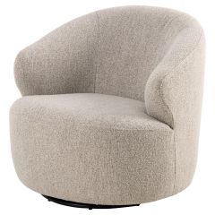 Nøra Beverly fauteuil | zwart metaal onderstel | stof Monza - beige